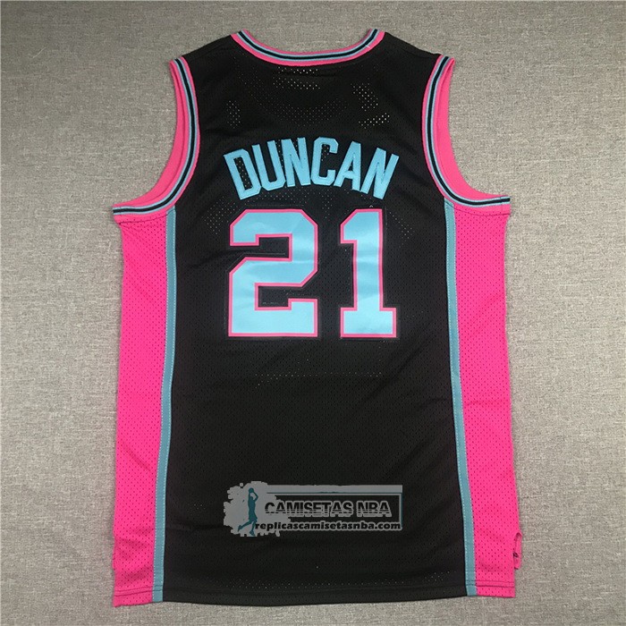 Camiseta San Antonio Spurs Tim Duncan Mitchell & Ness 1998-99 Negro